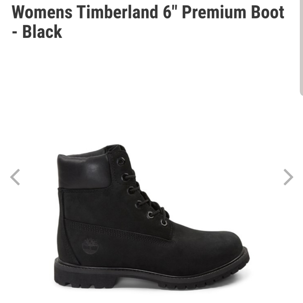 Black Timberland Women's boot.